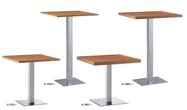 Säulentisch XT Tischsäule Stahl oder Holz rechteckig und rund